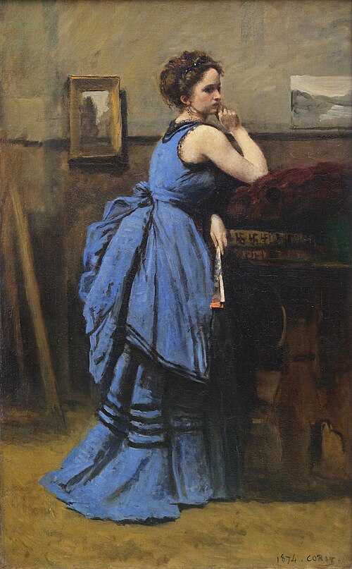 Lady in Blue, 1874, Jean-Baptiste Camille Corot