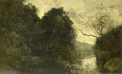 Pond in the Woods, 1840, Jean-Baptiste Camille Corot