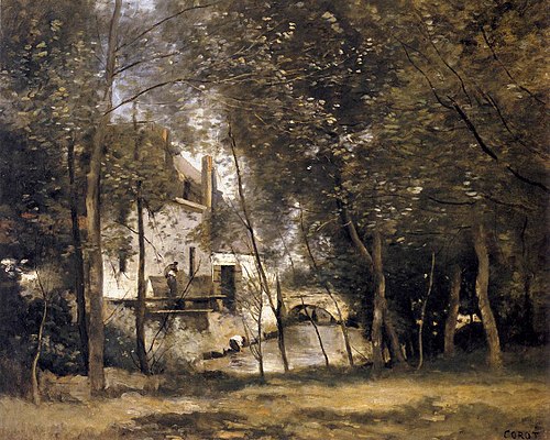 Mill at Saint-Nicolas-les-Arras, 1874, Jean-Baptiste Camille Corot