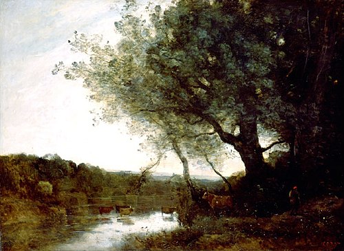 Le Passage du gué le soir, 1868, Jean-Baptiste Camille Corot