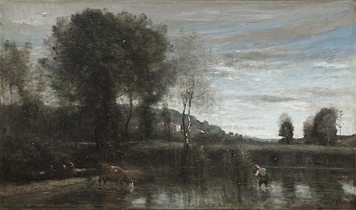 Pond at Ville-d'Avray, 1865, Jean-Baptiste Camille Corot