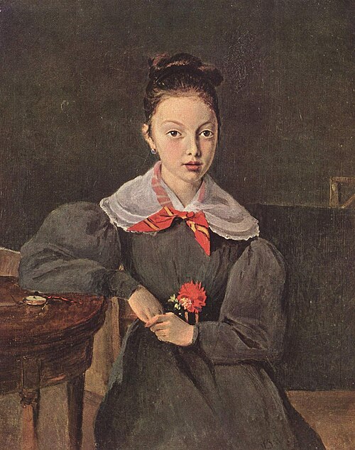 Portrait of Octavie Sennegon, the artist's niece (later Madame Chamouillet), 1833, Jean-Baptiste Camille Corot