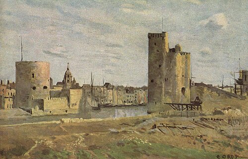 La Rochelle, The Harbour Entrance, 1851, Jean-Baptiste Camille Corot