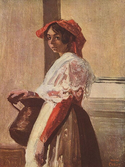 Italienne avec cruche, 1826, Jean-Baptiste Camille Corot