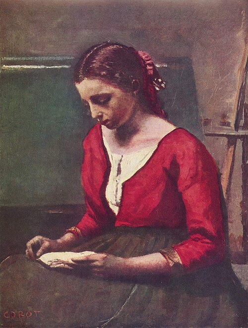 Jeune Fille lisant, 1847, Jean-Baptiste Camille Corot