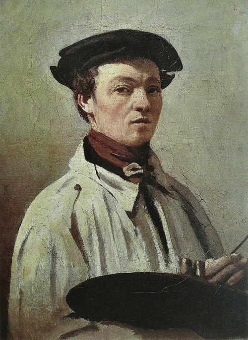 Autoportrait, la palette à la main, 1835, Jean-Baptiste Camille Corot