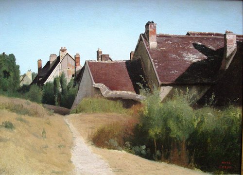 maisons aux environs d'Orléans, 1830, Jean-Baptiste Camille Corot
