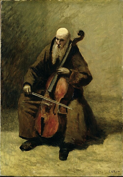 Le Moine au Violoncelle, 1874, Jean-Baptiste Camille Corot