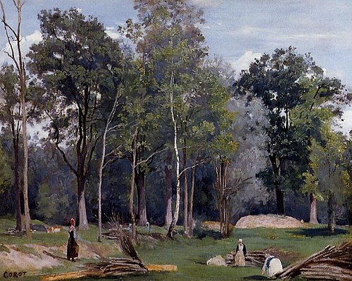 In the Woods at Ville d'Avray, 1830, Jean-Baptiste Camille Corot