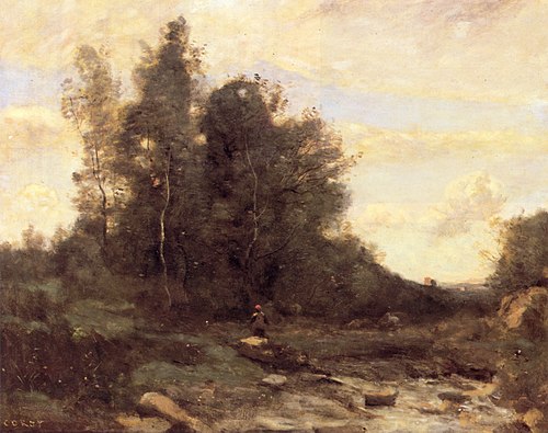 The Stony Torrent, 1865, Jean-Baptiste Camille Corot