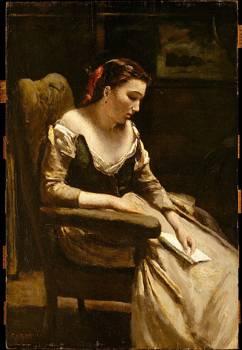 The Letter, 1865, Jean-Baptiste Camille Corot