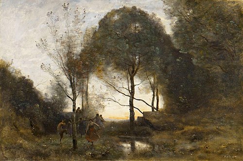 Nymphes et Faunes, 1860, Jean-Baptiste Camille Corot