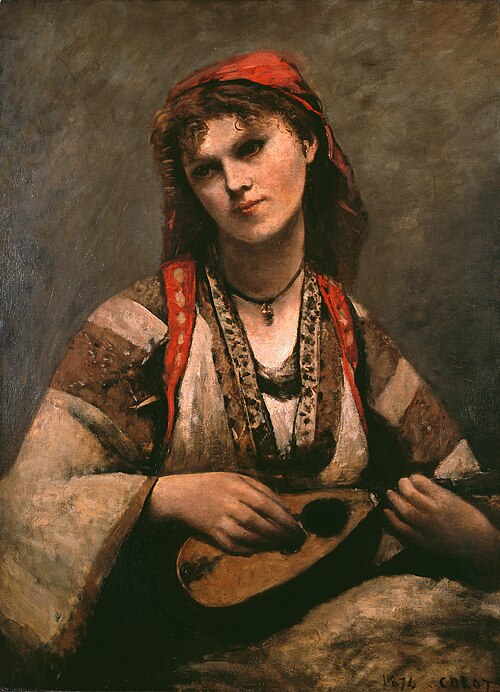 Gitane à la mandoline, 1874, Jean-Baptiste Camille Corot