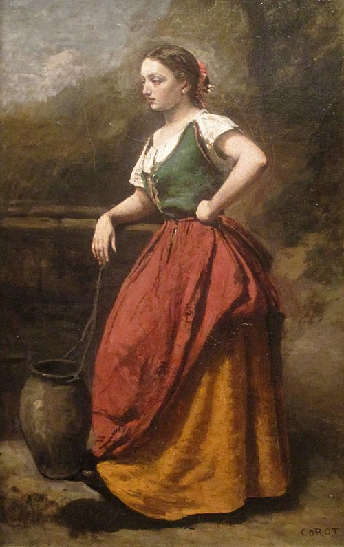 Jeune femme à la fontaine, 1860, Jean-Baptiste Camille Corot