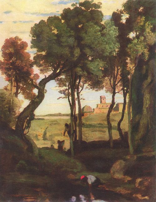 Castel Gandolfo, 1826, Jean-Baptiste Camille Corot
