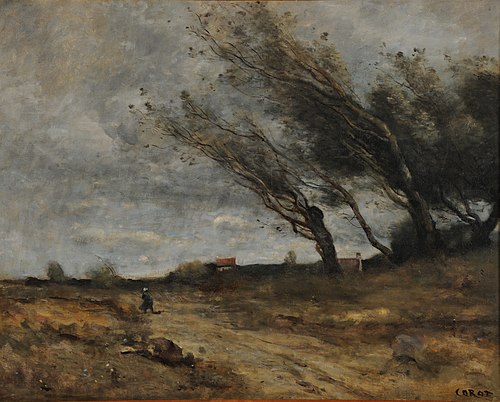 The Blast, 1867, Jean-Baptiste Camille Corot