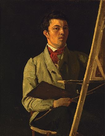 Corot at his easel, 1825, Jean-Baptiste Camille Corot