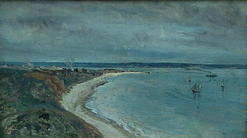 La mer vu du haut des falaises, 1830, Jean-Baptiste Camille Corot