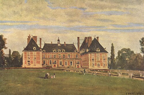 Rosny (Yvelines). Le château de la duchesse de Berry, 1840, Jean-Baptiste Camille Corot