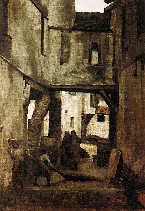 The Tanneries of Mantes, 1873, Jean-Baptiste Camille Corot