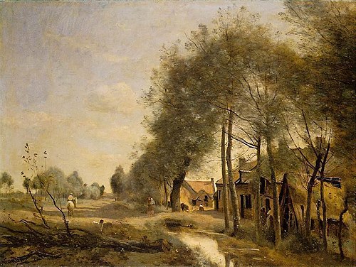 The Sin le Noble Road near Douai, 1873, Jean-Baptiste Camille Corot