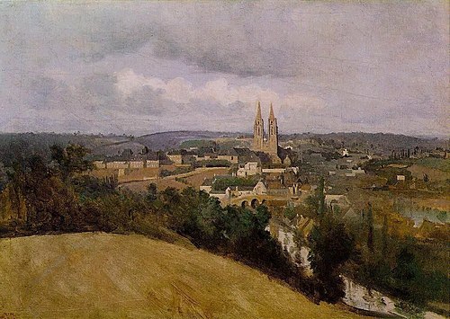 Vue générale de la ville de Saint-Lô, 1833, Jean-Baptiste Camille Corot