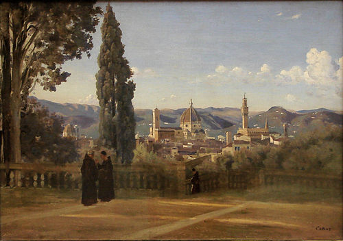 View of Florence from the Boboli Gardens, 1835, Jean-Baptiste Camille Corot