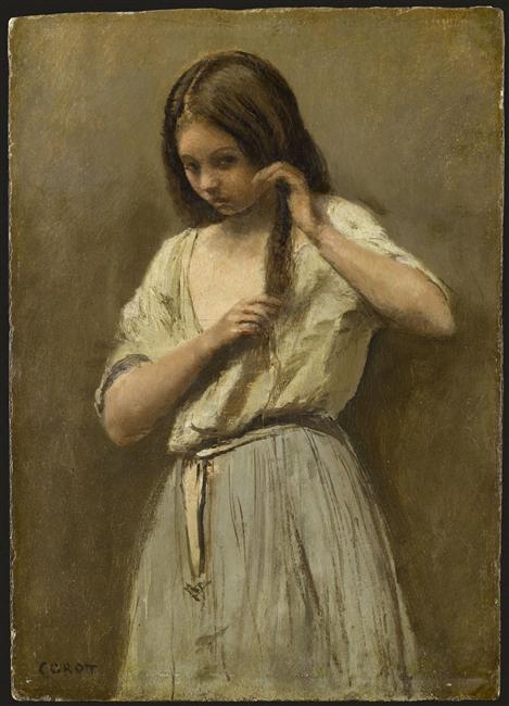 Girl at her toilet, 1860, Jean-Baptiste Camille Corot