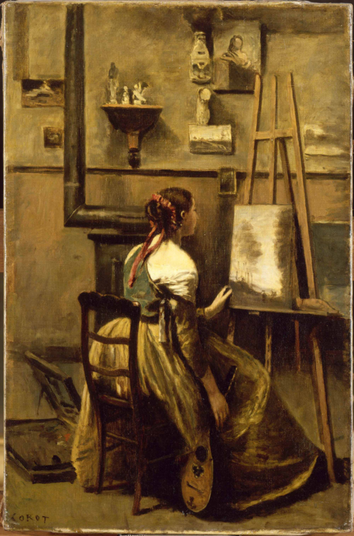 Corot's Studio, 1873, Jean-Baptiste Camille Corot