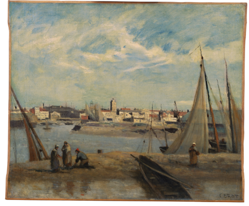 Dunkerque, vue du port de pêche, 1873, Jean-Baptiste Camille Corot