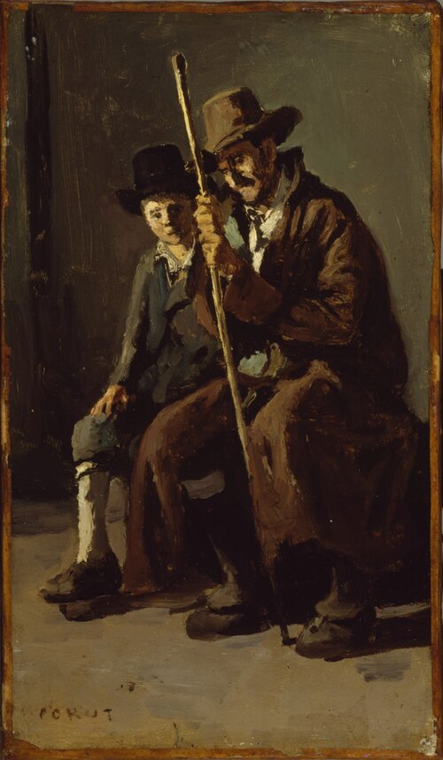 Deux italiens, 1843, Jean-Baptiste Camille Corot