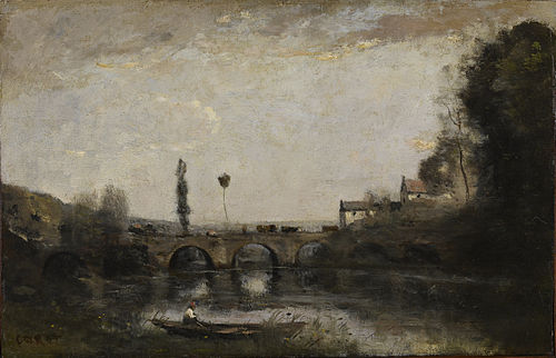 Paysage avec pont, 1865, Jean-Baptiste Camille Corot