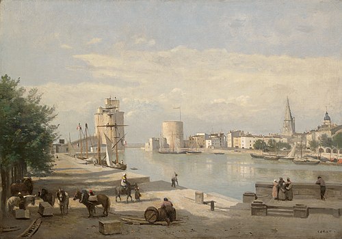 Le Port de La Rochelle, 1851, Jean-Baptiste Camille Corot