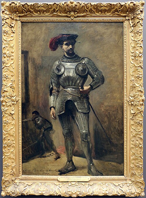 the man in armor, 1868, Jean-Baptiste Camille Corot