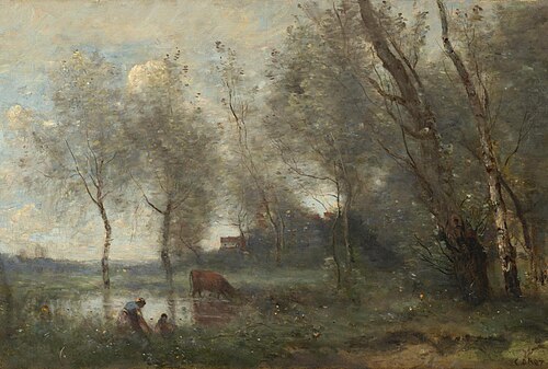 The Pond, , Jean-Baptiste Camille Corot