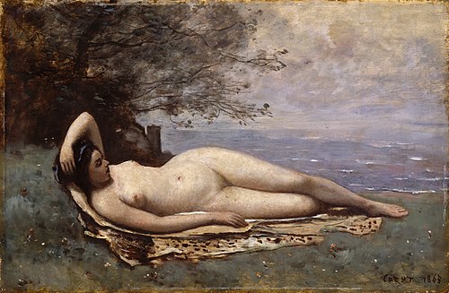 Bacchante by the Sea, 1860, Jean-Baptiste Camille Corot