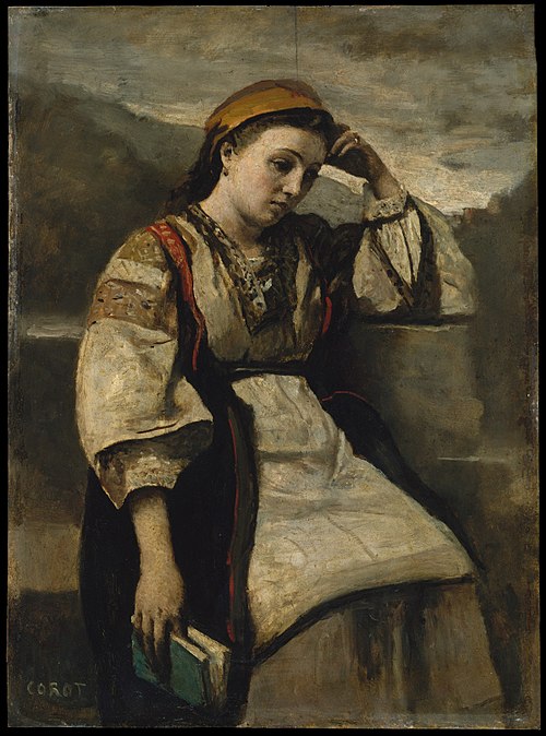 Reverie, 1860, Jean-Baptiste Camille Corot
