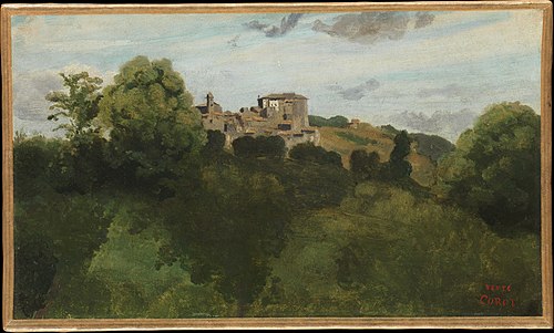 View of Genzano, 1843, Jean-Baptiste Camille Corot