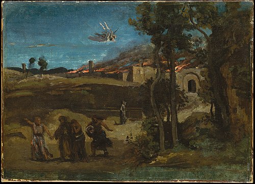 Study for "The Destruction of Sodom", 1843, Jean-Baptiste Camille Corot