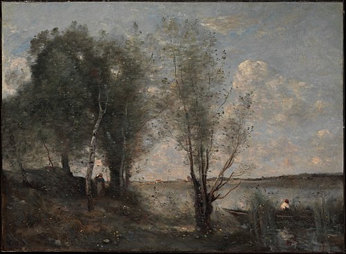 Boatman among the Reeds, 1865, Jean-Baptiste Camille Corot