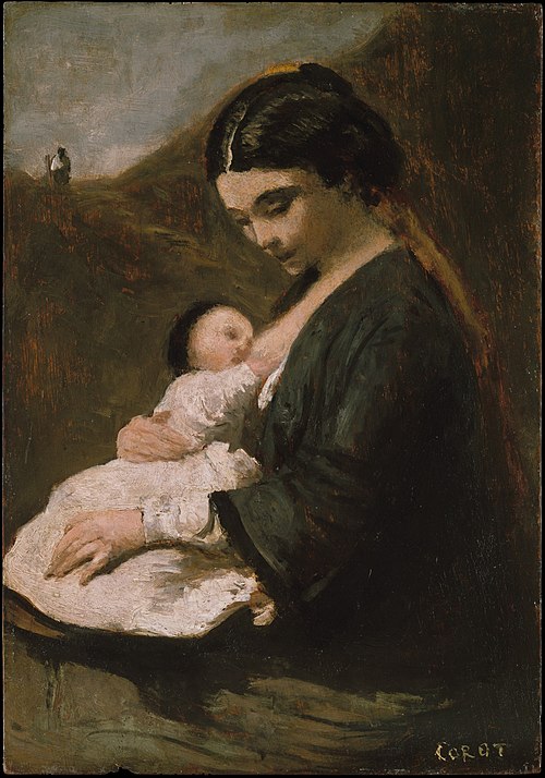 Mother and Child, 1864, Jean-Baptiste Camille Corot