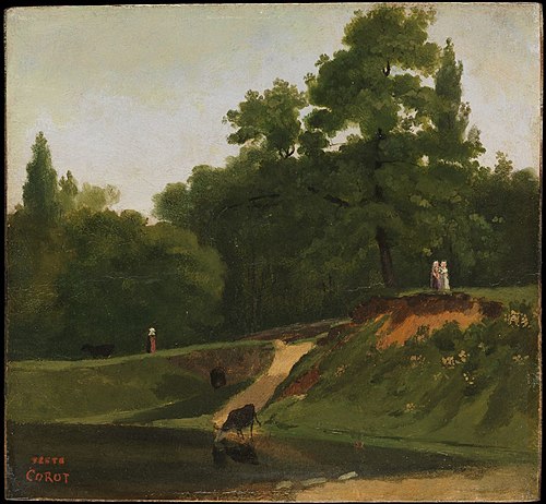 Banks of the Stream near the Corot Property, Ville d'Avray, 1823, Jean-Baptiste Camille Corot
