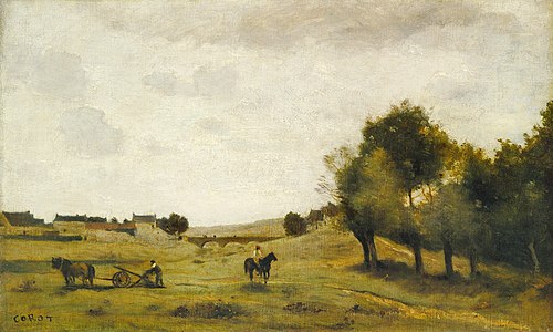 View near Epernon, 1850, Jean-Baptiste Camille Corot