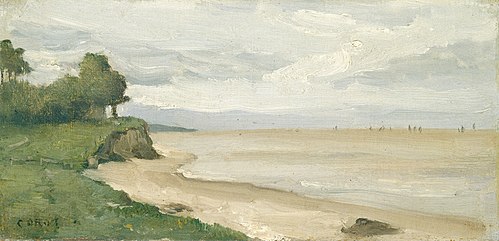 Beach near Etretat, 1872, Jean-Baptiste Camille Corot
