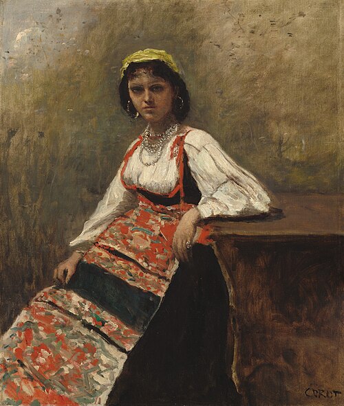 Italian Woman (La Morieri), 1872, Jean-Baptiste Camille Corot