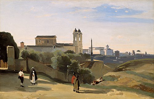 Monte Pincio, Rome, 1840, Jean-Baptiste Camille Corot
