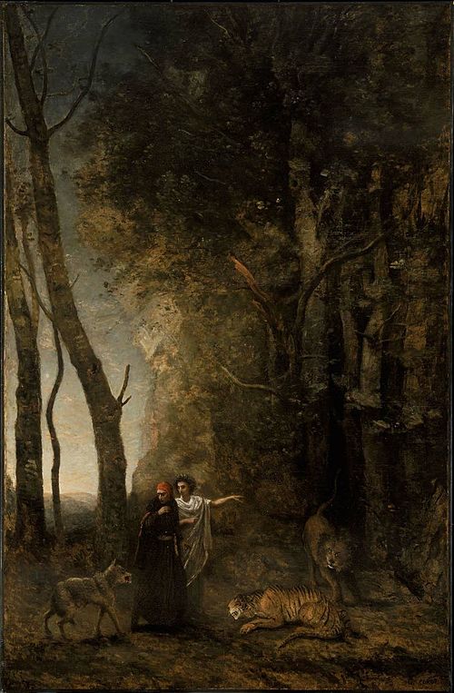 Dante and Virgil, 1859, Jean-Baptiste Camille Corot