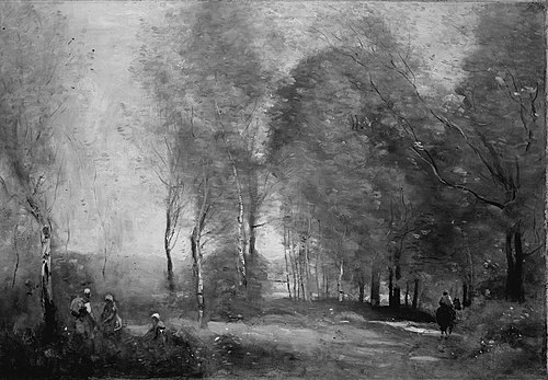 Peasants in a Clearing near Arras, , Jean-Baptiste Camille Corot