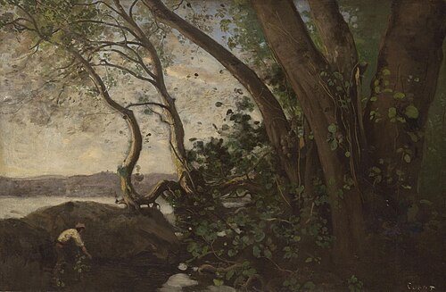 Nemi, les bords du lac, 1843, Jean-Baptiste Camille Corot