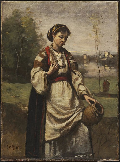 Gypsy Girl at a Fountain, 1867, Jean-Baptiste Camille Corot